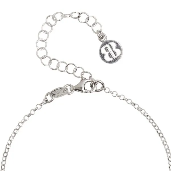 Collana con pendente doppia eclissi di luna e cristallo verde acqua    