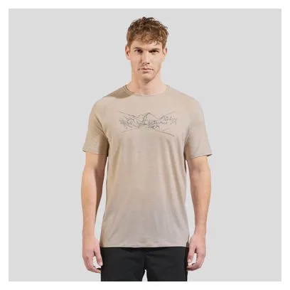 Odlo Run Bike Hike Ascent Performance Wool 130 Beige T-Shirt