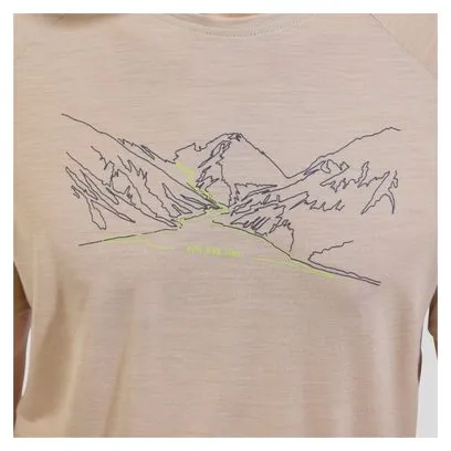 Odlo Run Bike Hike Ascent Performance Wool 130 Beige T-Shirt