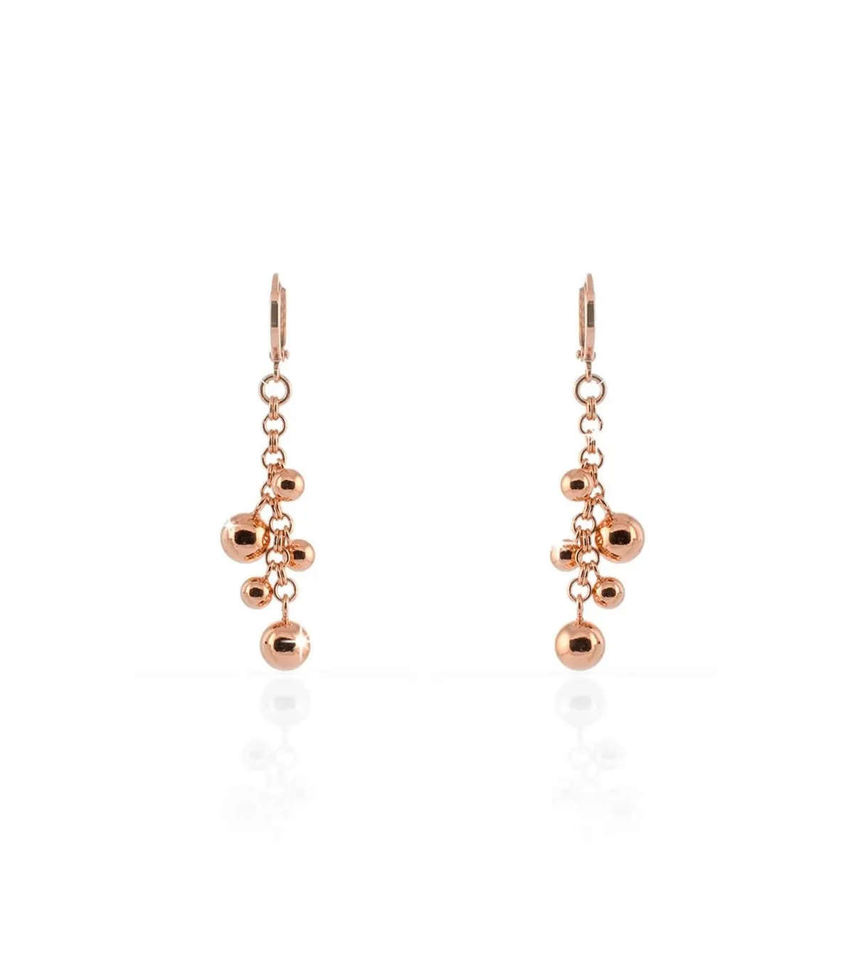 Orecchini Pendenti Bronzo Rosa Sfere Unoaerre EXO409/1